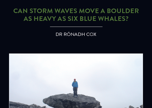 Scientists used to think that only tsunamis were capable of moving gigantic rocks far inland and above high water. Geologist Dr Rónadh Cox now has the evidence[…]