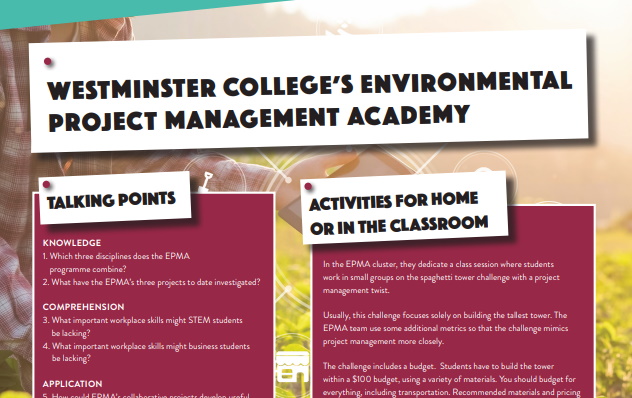 Westminster College’s Environmental Project Management Academy