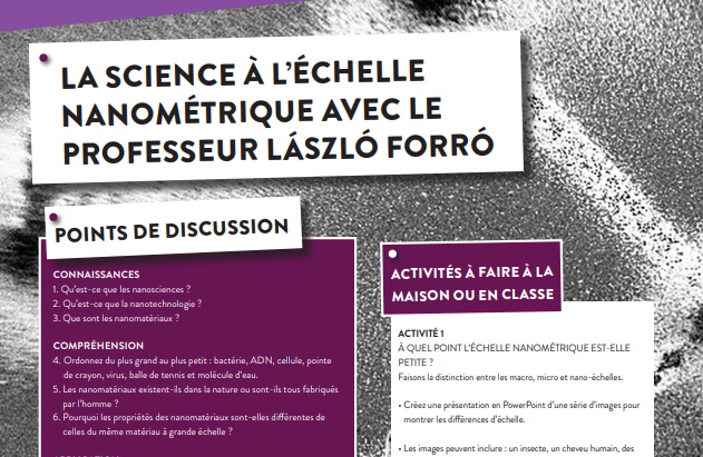 Science à l’échelle nanométrique
