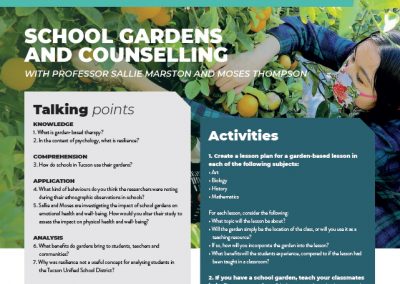 School Gardens and Counselling