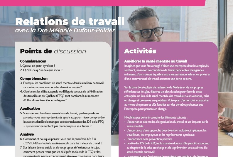 Relations de travail