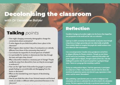Decolonising the classroom