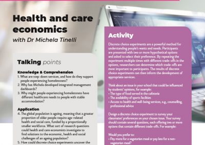 Health and care economics