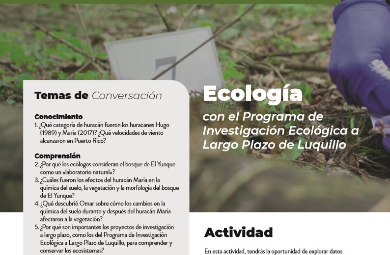 Ecología con el Programa de Investigación Ecológica a Largo Plazo de Luquillo