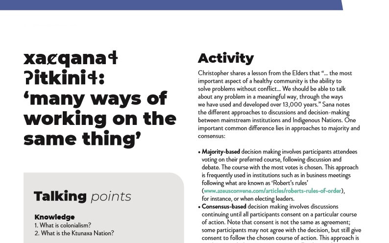 xaȼqanaɬ ʔitkiniɬ = ‘many ways of working on the same thing’