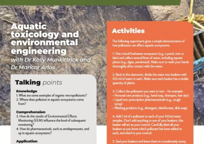 Aquatic toxicology and environmental engineering