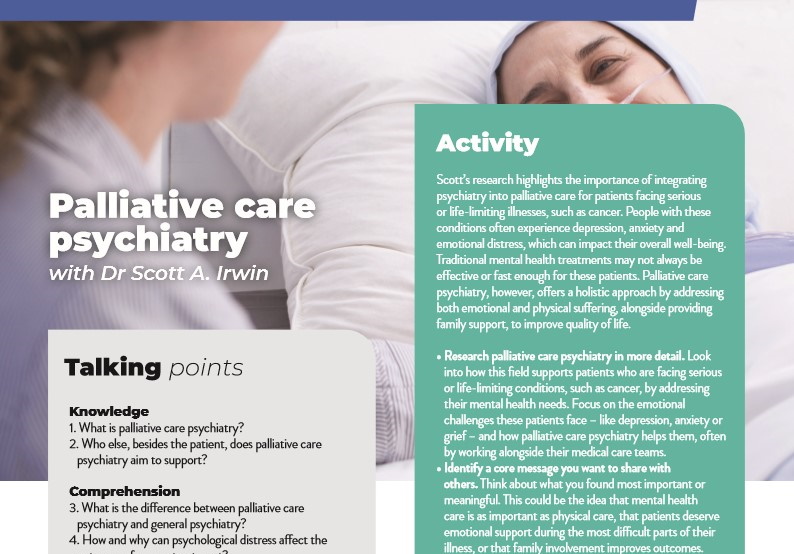 Palliative care psychiatry