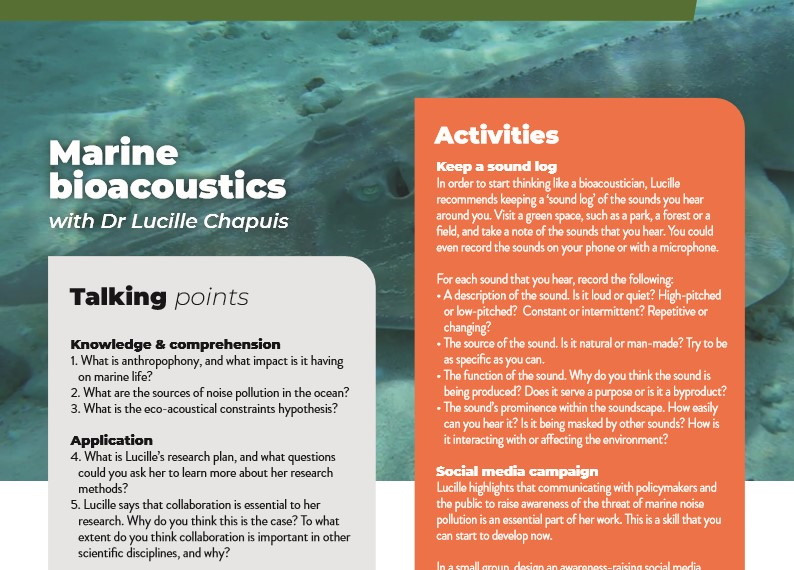 Marine bioacoustics