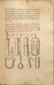 Drawings of alchemical tools