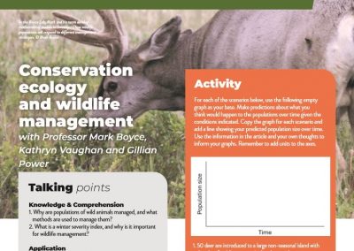 Conservation ecology and wildlife management