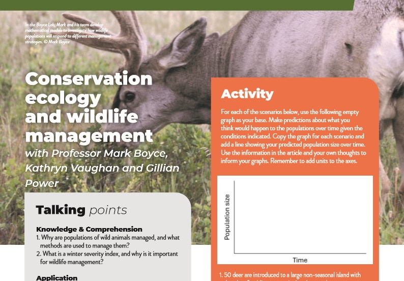 Conservation ecology and wildlife management