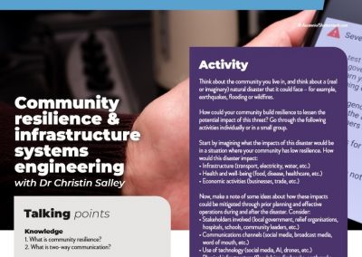 Community resilience & infrastructure systems engineering