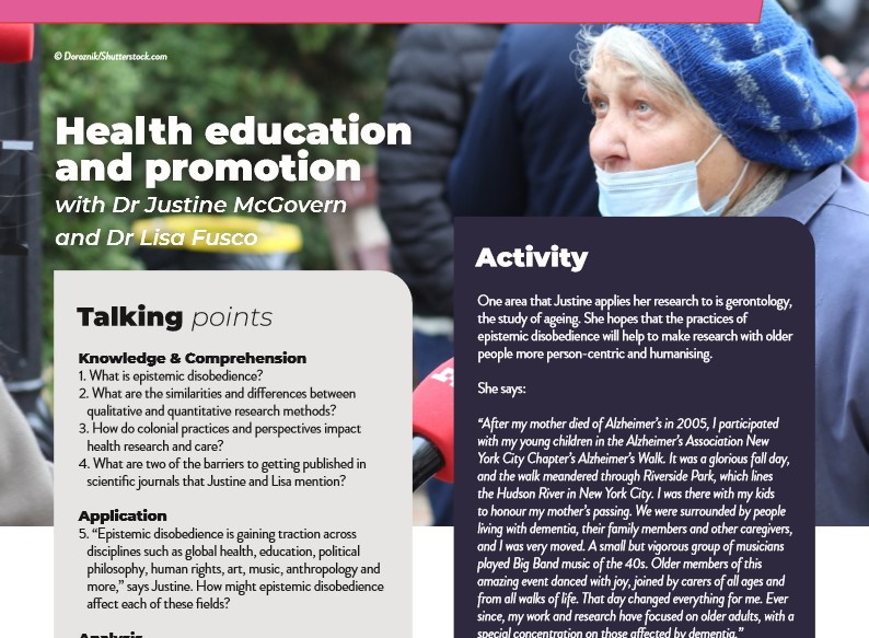 Health education and promotion